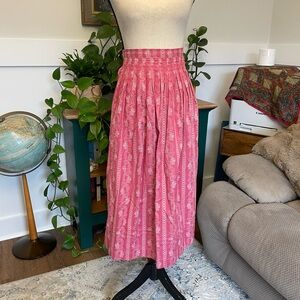 Vintage Pink Floral Branch Waist Tie Apron
